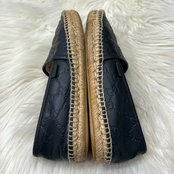 GUCCI Micro Guccissima Leather Espadrilles