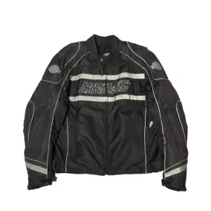 Harley Davidson Motorcycle Jackets Mens XL Black Gray Armor Reflective