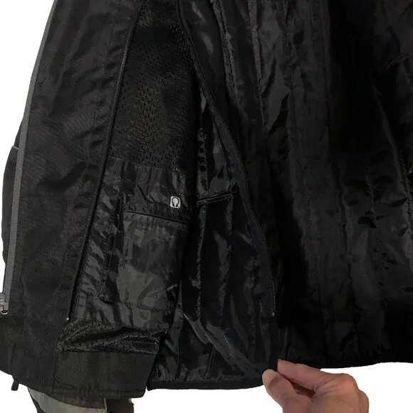 Harley Davidson Motorcycle Jackets Mens XL Black Gray Armor Reflective