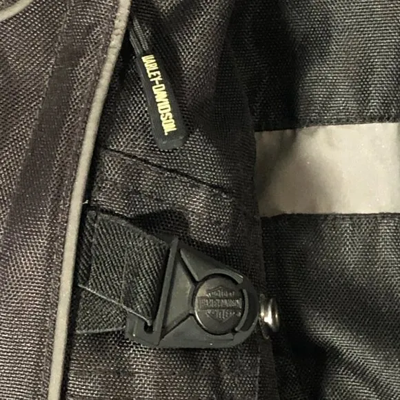 Harley Davidson Motorcycle Jackets Mens XL Black Gray Armor Reflective