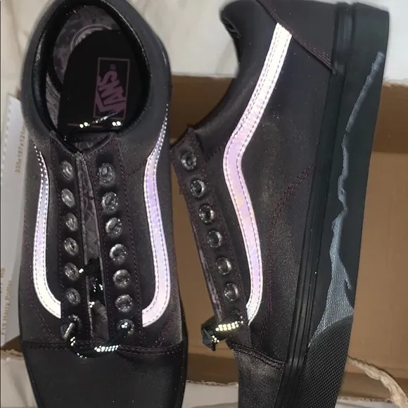 Ⓜ️HARRY POTTER DEATLY HALLOWS BLACK w REFLECTORS OLD SKOOL BRAND NEW UNISEX VANS