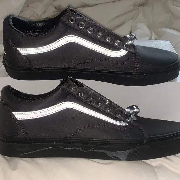 Ⓜ️HARRY POTTER DEATLY HALLOWS BLACK w REFLECTORS OLD SKOOL BRAND NEW UNISEX VANS