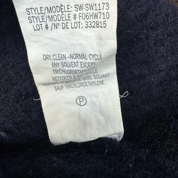 HELMUT LANG Blue Knit Wool Cashmere V Neck Sweater