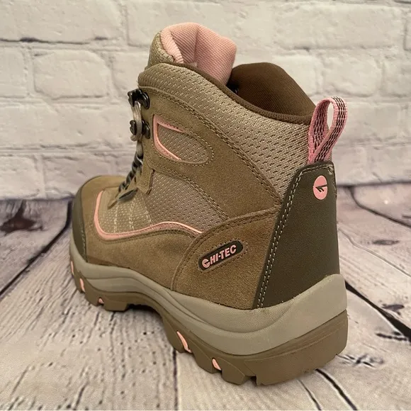 Hi-Tec Women's Skamania Beige &amp; Pink Suede Hiking Boots Size 9