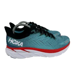 Hoka Clifton 8 Running Shoes Real Teal aquarelle Mens Size 10D Sneakers