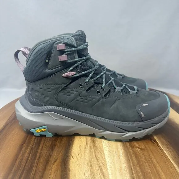 Hoka Kaha 2 GTX Gore-Tex Hiking Castlerock Women's 8.5 B Gray Boots Shoes