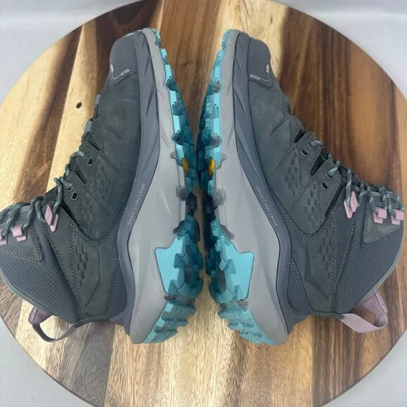 Hoka Kaha 2 GTX Gore-Tex Hiking Castlerock Women's 8.5 B Gray Boots Shoes