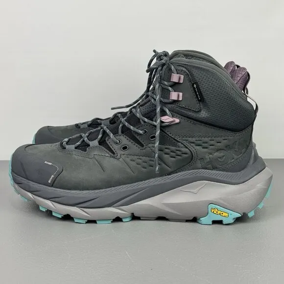 Hoka Kaha 2 GTX Hiking Boots Gore-Tex Vibram Castlerock/Coastal Shade Womens 10B