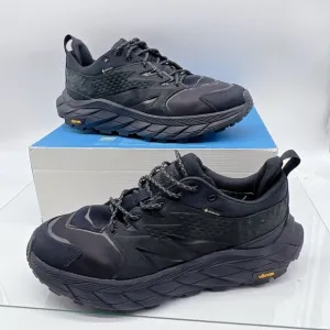 Hoka One One Anacapa Low GTX Trail Hiking Running Black/ Black Mens US 10 D