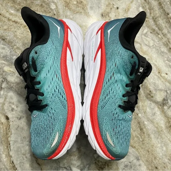 Hoka One One Clifton 8 Men's 8D running shoes Teal/Aquarelle