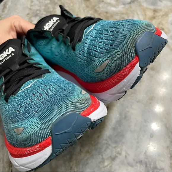 Hoka One One Clifton 8 Men's 8D running shoes Teal/Aquarelle
