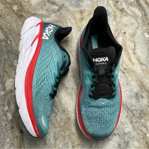 Hoka One One Clifton 8 Men's 8D running shoes Teal/Aquarelle
