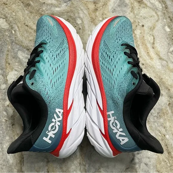 Hoka One One Clifton 8 Men's 8D running shoes Teal/Aquarelle