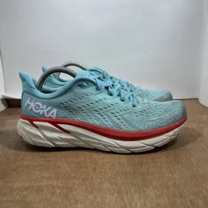 Hoka One One Clifton 8 Women Size 10 Light Blue Running Shoes