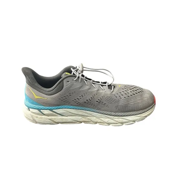 Hoka One One Mens Clifton 7 1110508 WDDS Gray Running Shoes Sneakers Size 11.5