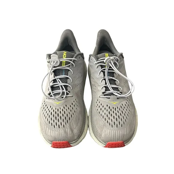 Hoka One One Mens Clifton 7 1110508 WDDS Gray Running Shoes Sneakers Size 11.5