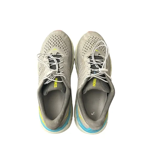 Hoka One One Mens Clifton 7 1110508 WDDS Gray Running Shoes Sneakers Size 11.5