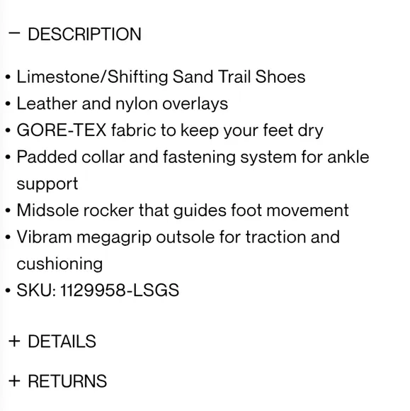 Hoka Vibram Tor Ultra High Limestone/Shifting Sand Hiking Boots Size 15