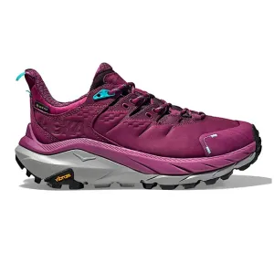 HOKA W KAHA 2 LOW GTX Low Hiking Boots Waterproof GRAPE WINE UNISEX sz 9 1/2 NWT