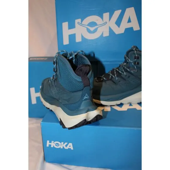 Hoka Women’s Kaha 2 GTX Mid Waterproof Hiking Boots Blue Coral Sz 7.5 $240‎