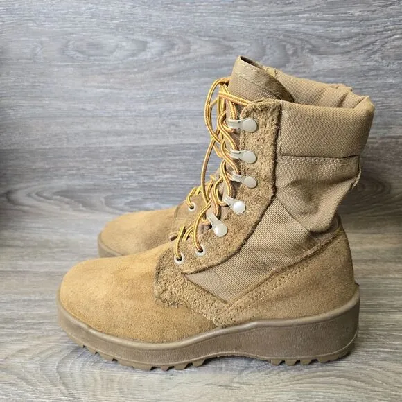 Hot Weather Army Combat Boots Mens‎ 4.5R Coyote Brown SPE1C1-17-D-1004 Military