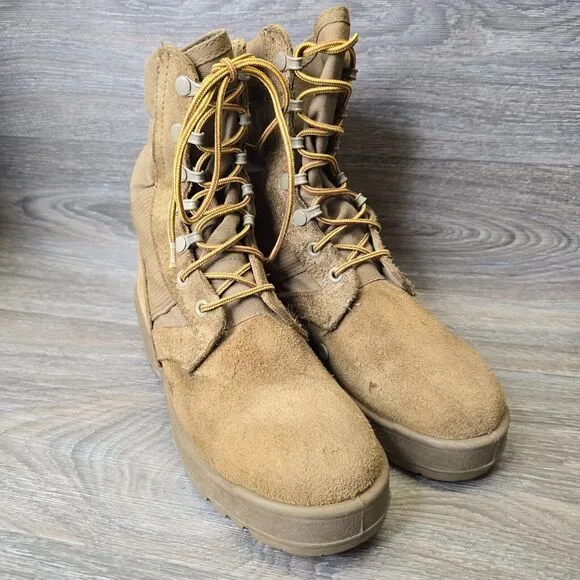 Hot Weather Army Combat Boots Mens‎ 4.5R Coyote Brown SPE1C1-17-D-1004 Military