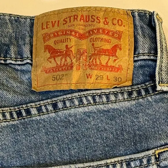 🌟HP🌟Levi’s 502 Taper Light Wash Denim Stretch Jeans 29 x 30