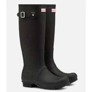 Hunter Original Tall Rain Boot Matte Black Womens Size 10 New