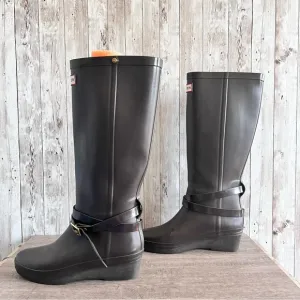 Hunter Wedge Tall Rain Boots Size 6