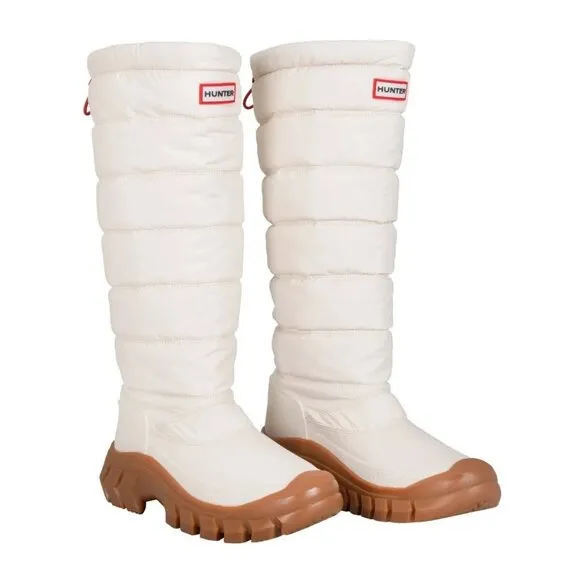 Hunter Women’s Intrepid Tall Snow Boots Shoes Cream, Size 89 (New in Box)