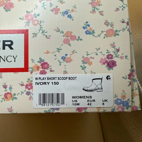 Hunter x LoveShackFancy Womens Play Rain Boot Sunrise Patchwork Size 10 NWT