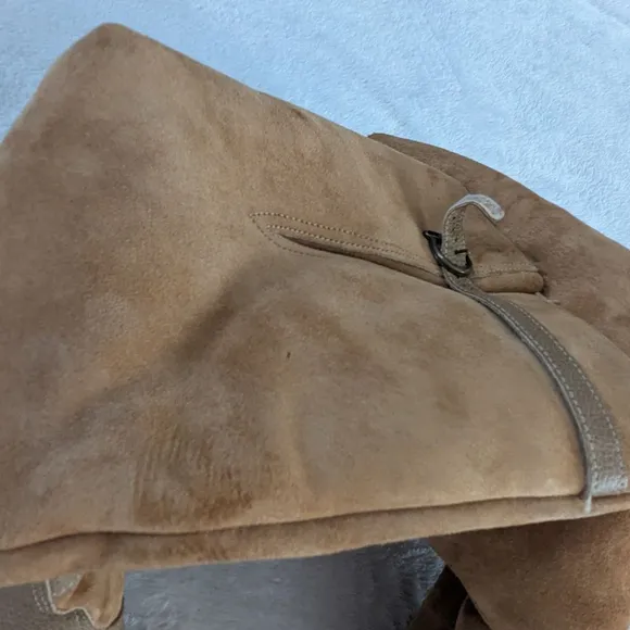 Hush Puppies Vintage 1970s Suede Sherpa Brown Boots Size 10M