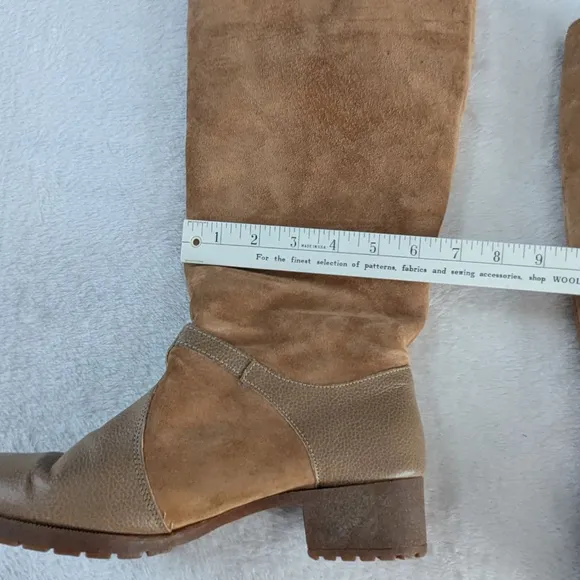 Hush Puppies Vintage 1970s Suede Sherpa Brown Boots Size 10M