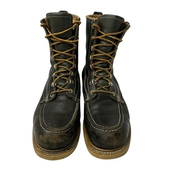 HY-TEST VINTAGE Leather Lace Up Boots Size 8 E