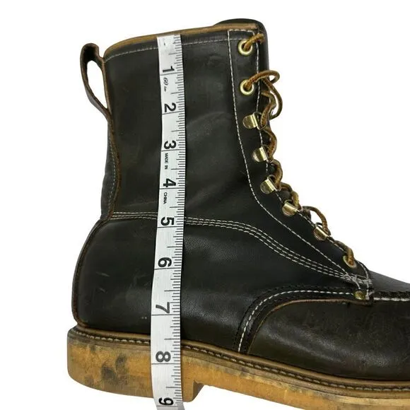 HY-TEST VINTAGE Leather Lace Up Boots Size 8 E