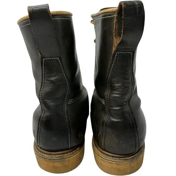 HY-TEST VINTAGE Leather Lace Up Boots Size 8 E