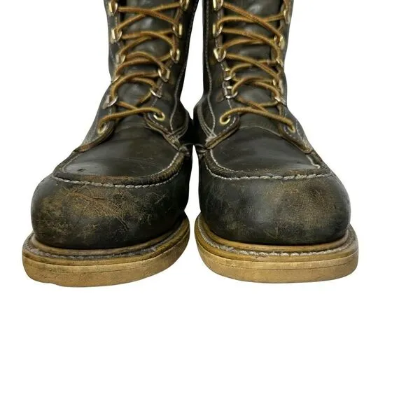 HY-TEST VINTAGE Leather Lace Up Boots Size 8 E
