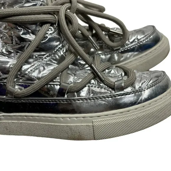 Inuikii Bomber Star Endurance Metallic Boot Silver Size 10