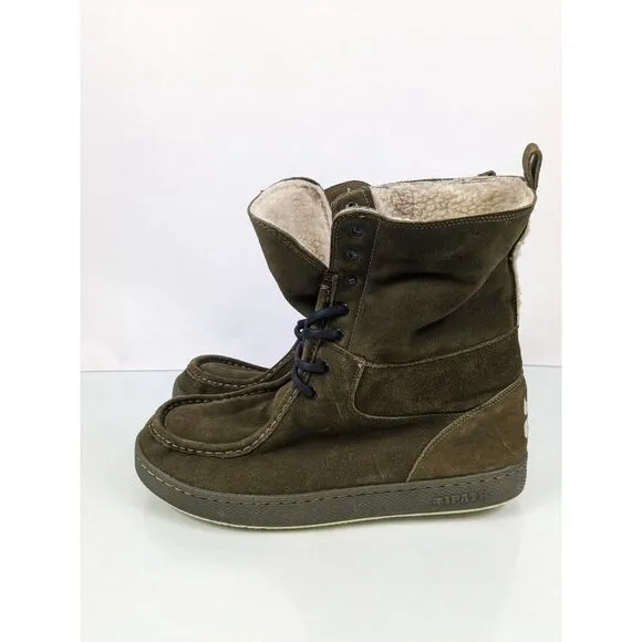 IPATH Skateboard Skate Shoes Boots Green Shearling Size US 16‎ Rare