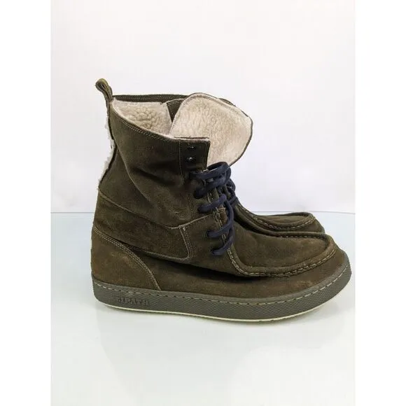 IPATH Skateboard Skate Shoes Boots Green Shearling Size US 16‎ Rare