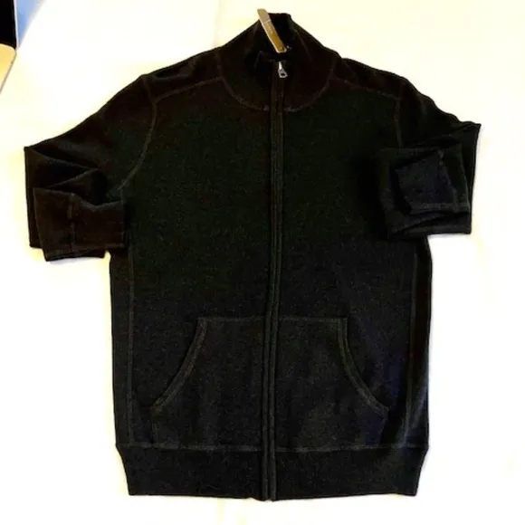 J Crew Medium Full Zip Heathered Charcoal Cardigan NWT!​​​​​​​​​​​​