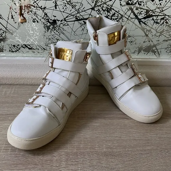 J75 by JUMP Zealot White Fashion Chunky Running Sneakers Shoes High Tops 10