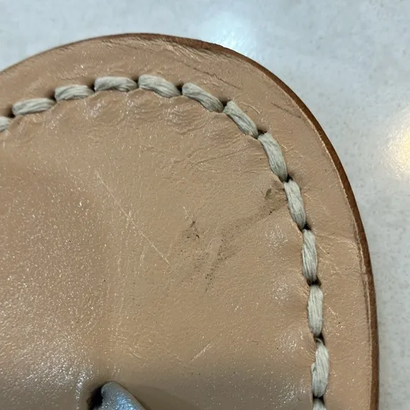 Jack Rogers Navajo Hamptons Sandal In Silver Sz 6- NIB