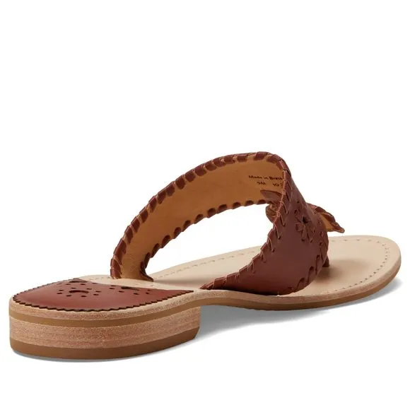 JACK ROGERS PALM BEACH SANDAL FOR WOMEN - SLIP ON STYLE, LEATHER LINING AND