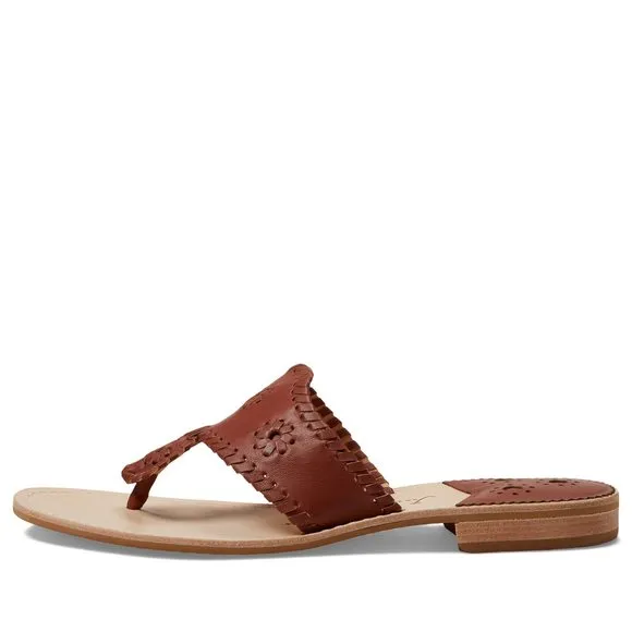 JACK ROGERS PALM BEACH SANDAL FOR WOMEN - SLIP ON STYLE, LEATHER LINING AND