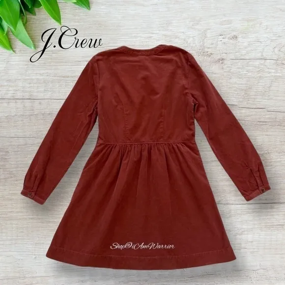 J.Crew NWT fine whale corduroy long sleeve shirt dress {FIRM} *shop@iamwarrior