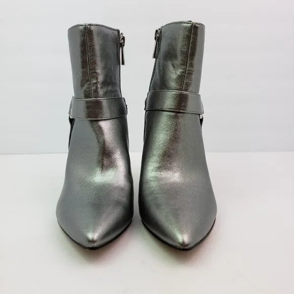 Jessica Simpson Darnina Womens Size 6 Silver Fashion 3&quot; Bootie Heels Shoes