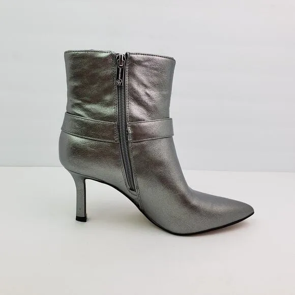 Jessica Simpson Darnina Womens Size 6 Silver Fashion 3&quot; Bootie Heels Shoes