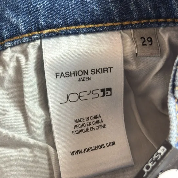 Joe’s High Rise Denim Mini Skirt Size‎ 29 Mid Blue Wash Women’s Stretch