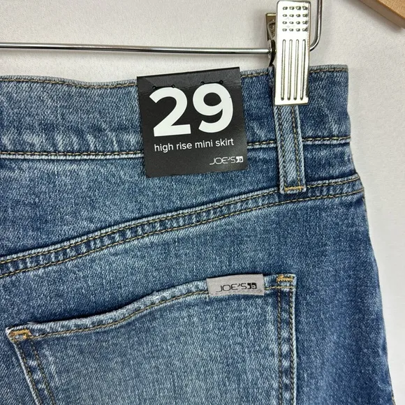 Joe’s High Rise Denim Mini Skirt Size‎ 29 Mid Blue Wash Women’s Stretch